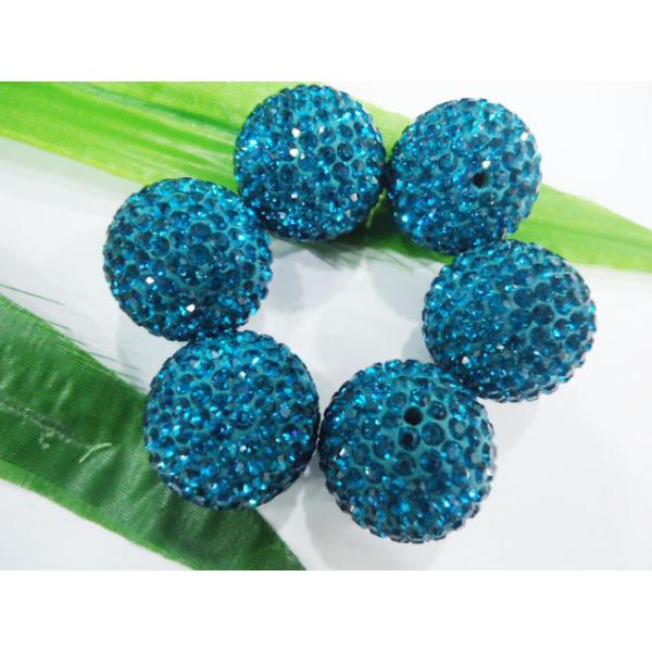 Jewelry Accessories Shamballa Crystal Pave Ball Beads 10mm For Bracelets / Necklace
