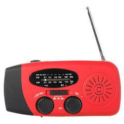 O rádio impermeável da emergência da manivela, exterior É rádio do Internet de FM com lanterna elétrica do diodo emissor de luz