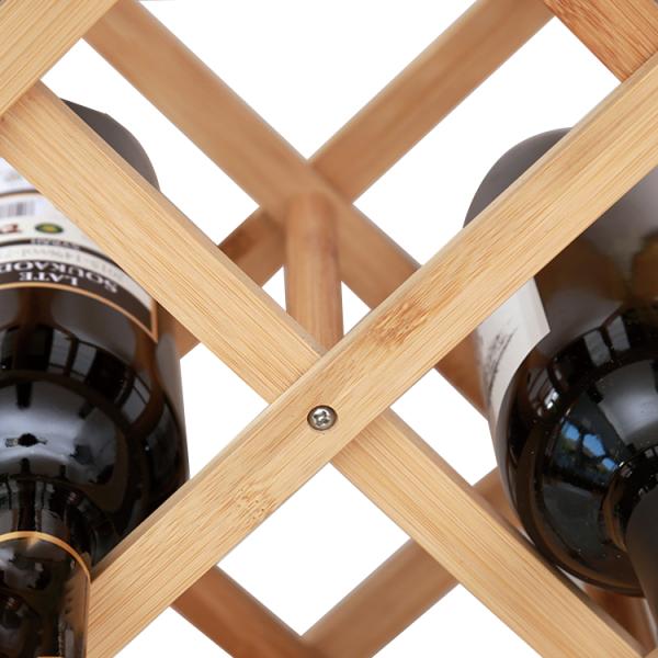 Устойчивый бамбуковый складной деревянный столешник для хранения бутылок вина для 3-6 бутылок