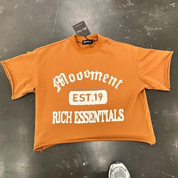 100% coton découpé T-shirt surdimensionné Homme en détresse T-shirt découpé T-shirt découpé