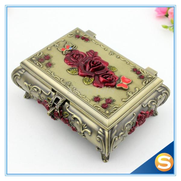 Pierced Earring Jewelry Box Silver Plated Jewelry Box Vintage Jewelry Box