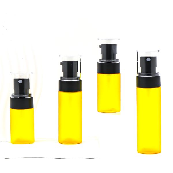Colorful Sandblasted Dual-Step Plastic Cosmetic Bottle with Dual Pump Options and Leak-Proof Design (10-100ml)