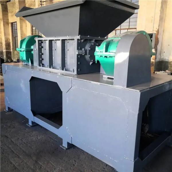 Two 75kw Motors Alloy Steel Blades Scrap Metal Shredder Dual Shaft