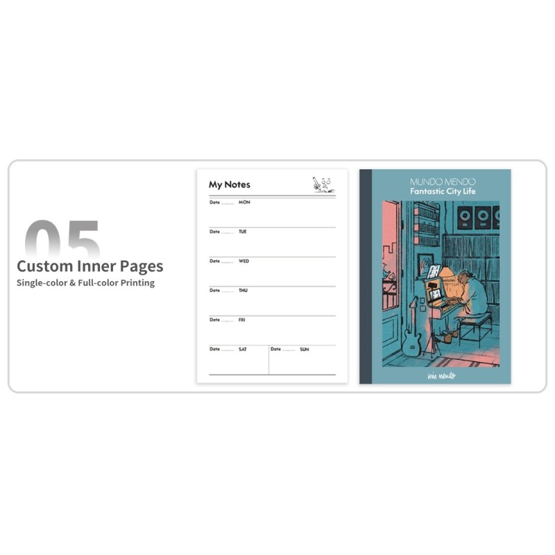 Custom Personalized Notebook With Leather Cover & Magnetic Snap Closure