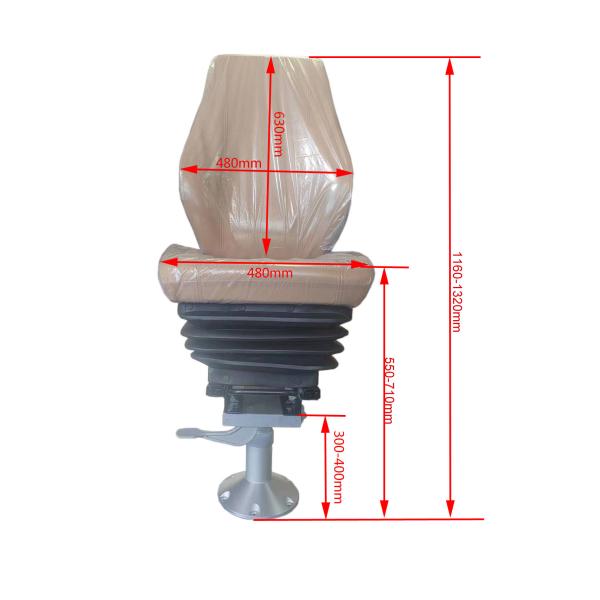 Static Seat Ship'S Operator Marine Boat Seat With 360 Degrees Rotation