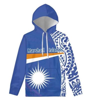 Marshall Island Flag Custom Sublimation Hoodie Sweater Polynesian Oversized