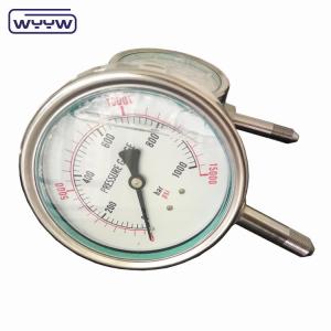 Medidor de pressão industrial de aço inoxidável, com manômetro de pressão 4" de