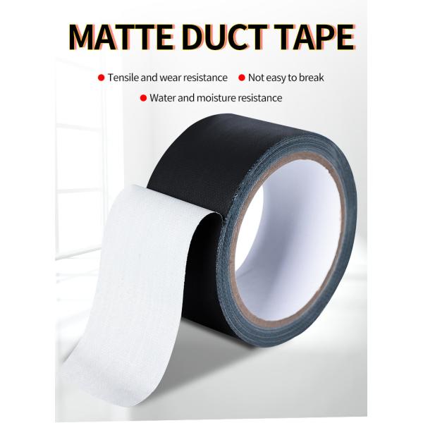 Custom Professional Strong Adhesive No Residue Matte Cloth Heavy Duty Black Gaffer Tape