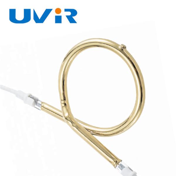 Lampe chauffante infrarouge à anneau halogène personnalisée 24V-575V, revêtement or