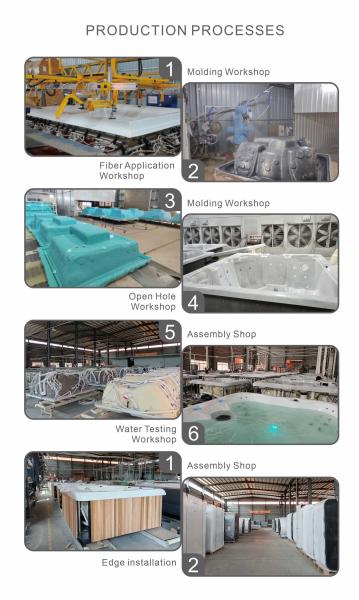 M-770D 5-Seat Square Hot Tub with 67 Jets and 3KW Heater