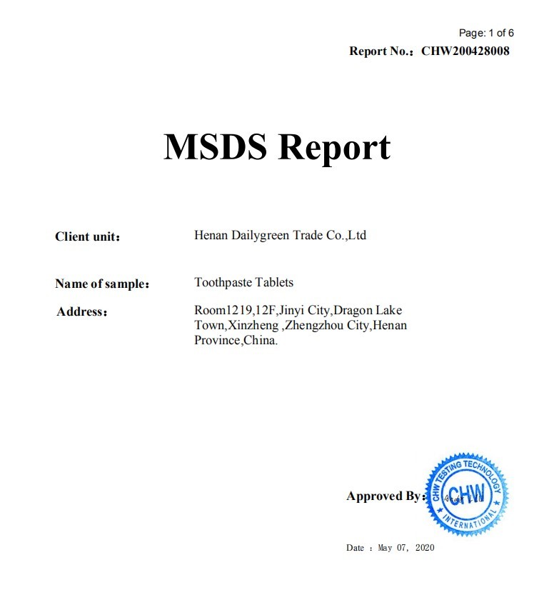 Henan Dailygreen Trade Co., Ltd. Сертификации