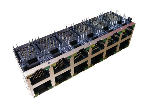 HR872603H Stacked 2x6 Port RJ45 Magjack 10/100 Base - T Shielded LPJ67402AENL