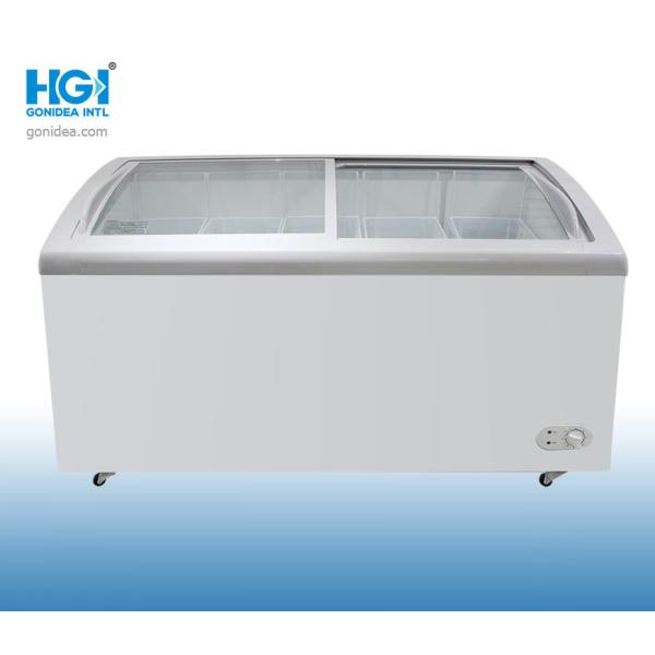 Комод мороженого 450 литров коммерчески выбил алюминиевый плоский дисплей крышки