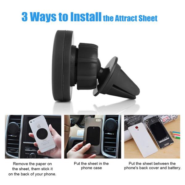 Mini Magnetic Air Vent Mount Holder With Rubber Grip Offers Extra Protection