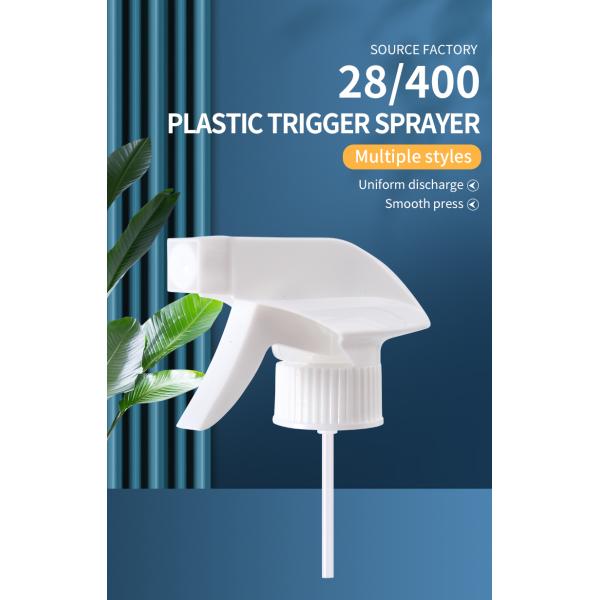 Non Spill Bottle Stopper White Plastic Pump Trigger Sprayer Bottle for Cleaning
