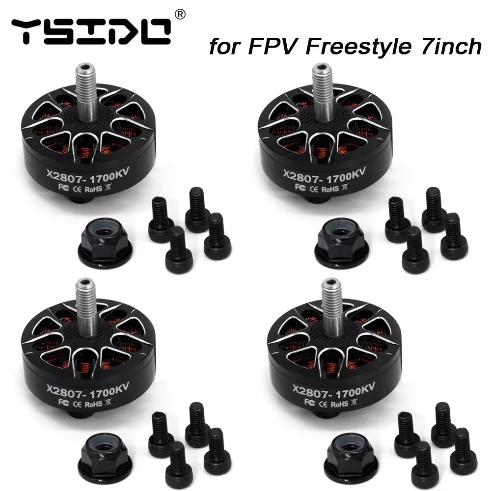 Ysido X2807 1300kv 1500 1700 4s-6s Brushless Motor Mark4 Rc Racing Fpv 7inch Long Range Lr7 Drones Uav Diy Parts