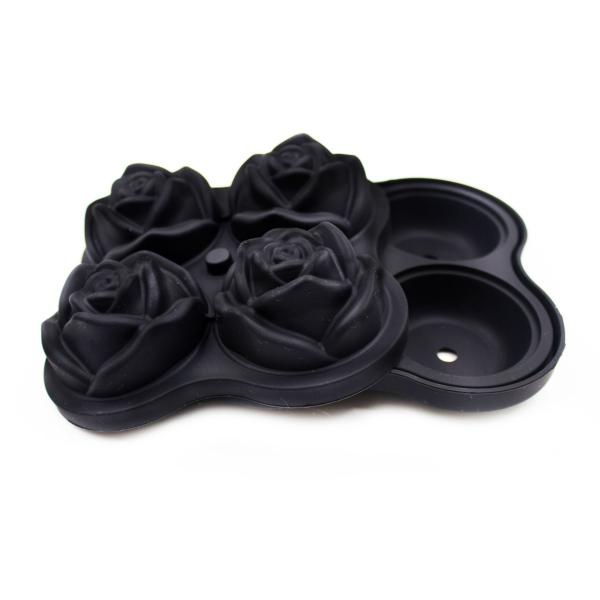 Silicone Rose Ice Ball Maker Easy Release Large Ice Cube for Cocktail Snack Trays