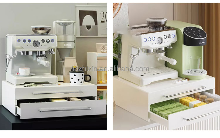 3layer Large Capacity Office Printer Storage Rack with 2 Drawers Living Room Desktop Organizer for Coffee Machine Microwave Oven