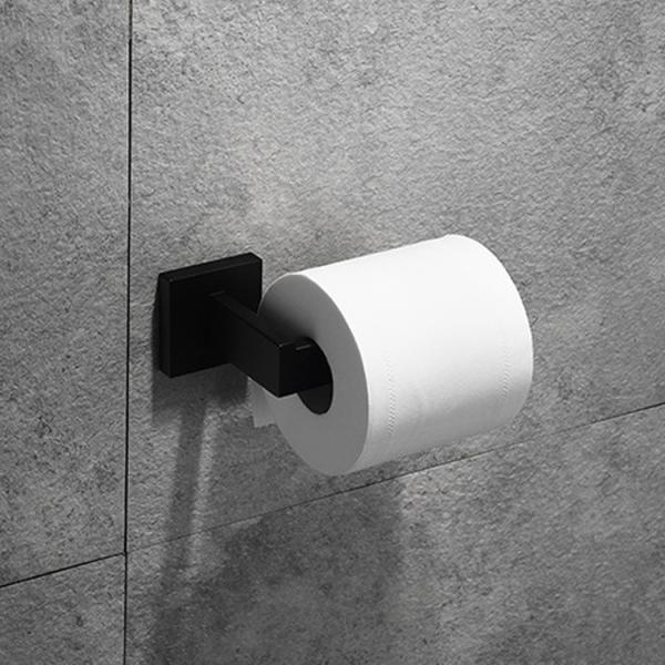 Matte Black Toilet Rolling Paper Holder  Wall Mounted  160.5 X 55 X 75 Mm