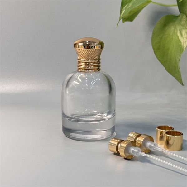 Flower Shape Gold Color Zamak Perfume Cap with Customized Design for Elegant Perfume Bottles