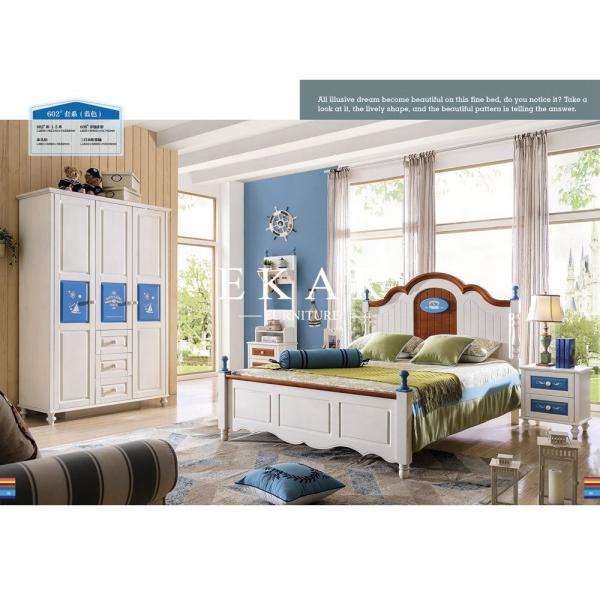 2017 Newest Concise Mediterranean Sea Style Children Bed