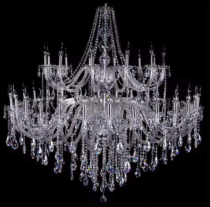 Customized European Luxury LED Chandelier with 4100K Neutral White Light 30000 Hours Lifespan and 360° Beam Angle