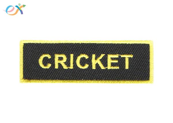Personalized Name Patches Iron On Backing Rectangle Shape With Merrowed Edge