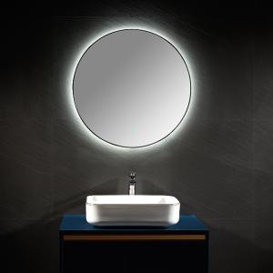 Cross-border Round Bathroom Defogging Smart Mirror - Nordic Style Bathroom LED