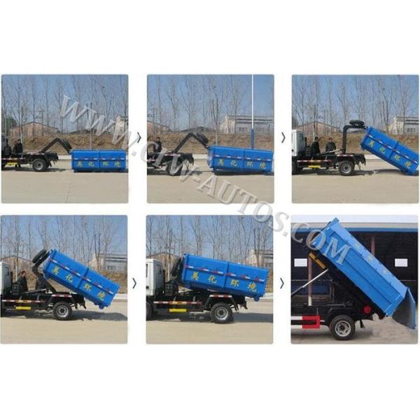 Мусоровоз крюка тележки ненужного удаления Foton 3-12cbm/3-12m3