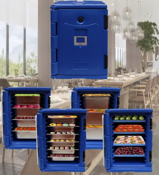 Porta-bandejas térmico aislado 8 horas Cold Lock para bandejas de alimentos de 90 litros