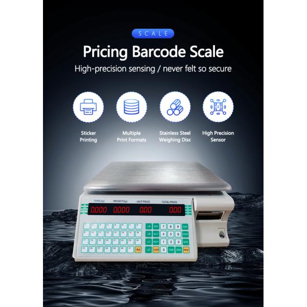 SOHE SHW-TMA Barcode Table Scale Cash Register Durable Stainless Steel Design with 1