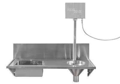 Factory Wall Mounted Stainless Steel 304/316 double bowl Sluice Sinks And Slop Hopper  With Flush Valve Cistern For Hospitals, Nursing Homes Medical Surgery