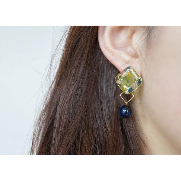 China Famous Designers Handmade Azure Stars Turquoise Germany Resin Woman Earrings With Ball