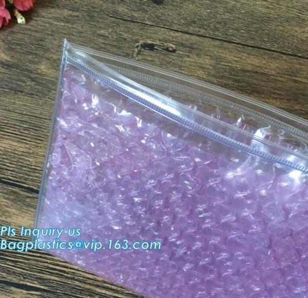 Air Bubble Bag with Slider Zipper, Pink Bubble Bag, Custom Printed Slider k Bubble Bag, Anti Shock Plastic PE Mate