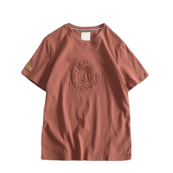 Custom 3d Emboss Printing t Shirt 100% Cotton Tee Print Logo Graphic Letter Short-sleeve t Shirt for Men