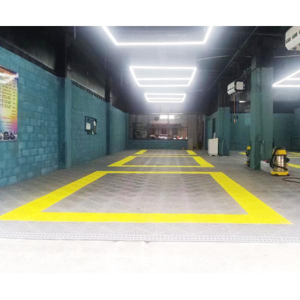 Interlocking Plastic PP Carwash Grating Floor 1.8cm Thickness for Garage Decking Tiles