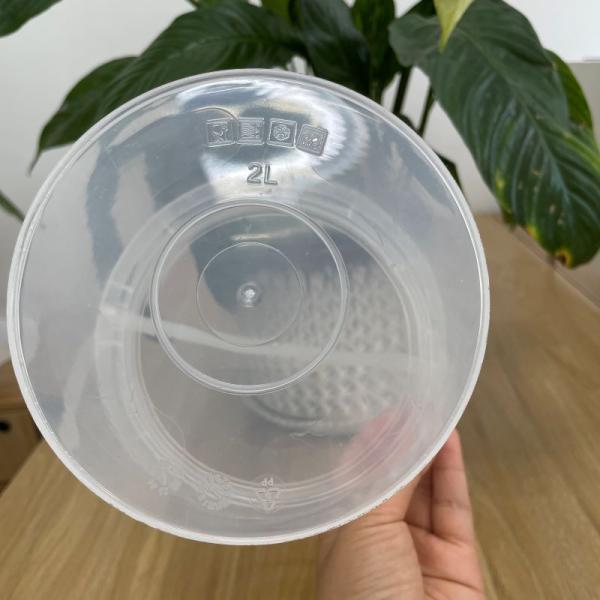 Food Grade Plastic Barrels Container 1L 2L 5L Round Clear Plastic Bucket for Cream Milk