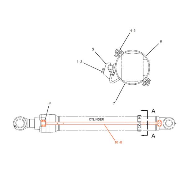 Top Cat320d Excavator Hydraulic Cylinder Pipe 274-2547 Bucket Pipe from with Steel Tube