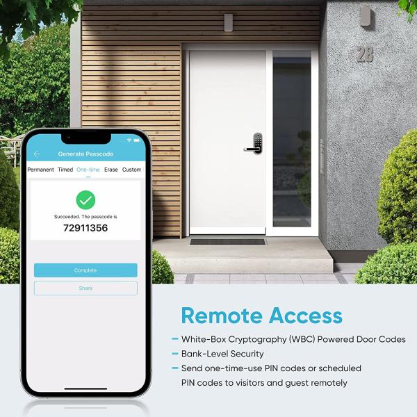 Glomarket Smart Home Security Digital Lock Tuya Wifi Keyless Fingerprint Biometric Intelligent Door Lock
