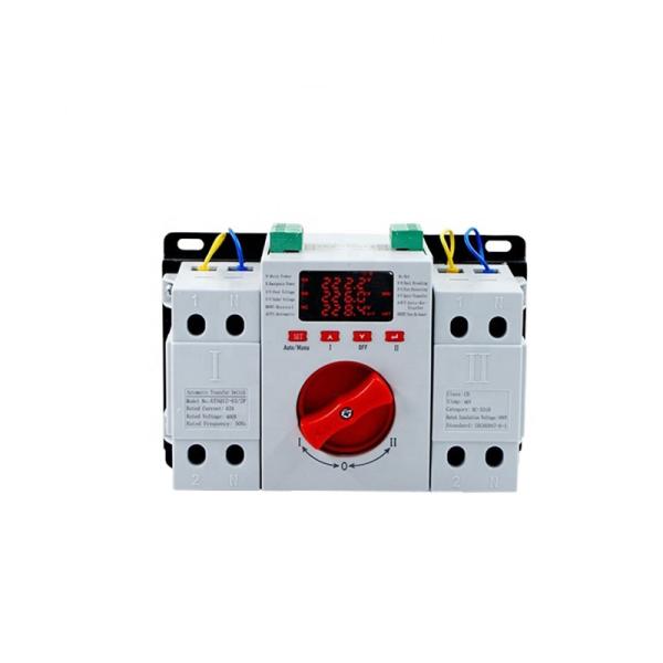Intelligent Good quality  63A LED display dual(double) power automatic transfer switch in changeover switch