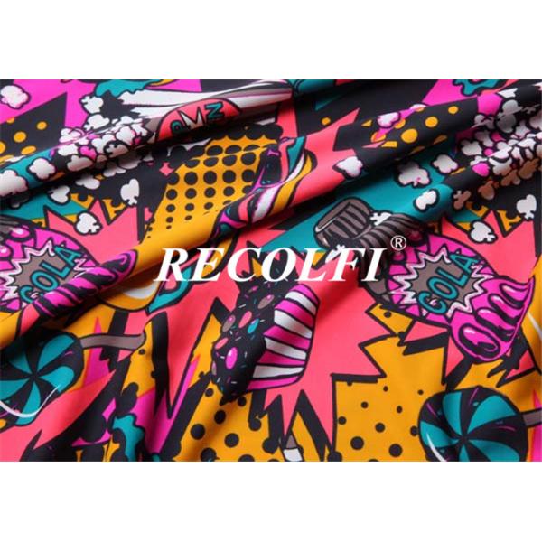 Sublimation Printing Poly Women'S Yoga Wear Fabric Close Fitting Embossed