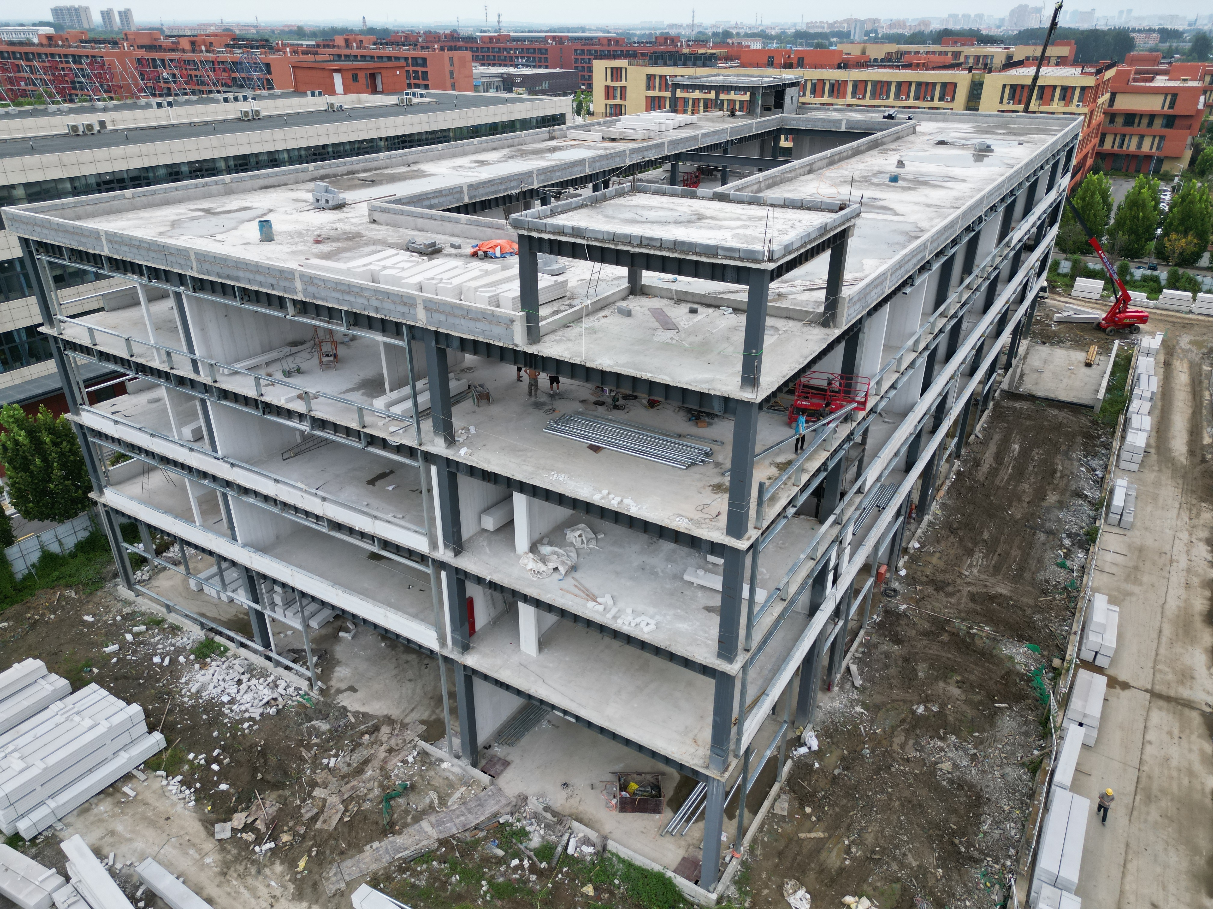Fireproof Eco-friendly Heavy Duty Steel Frame Building with Customization Available for 5G Science Innovation