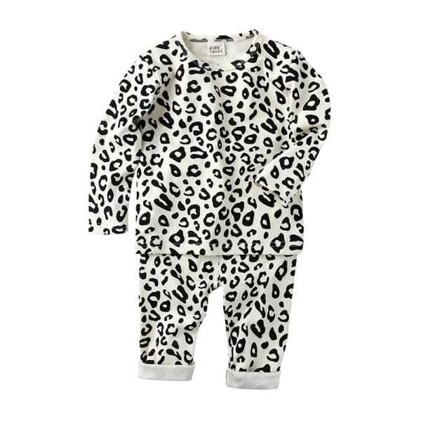 Children'S Outfit Sets Children'S Leopard Print Casual Cotton Suits