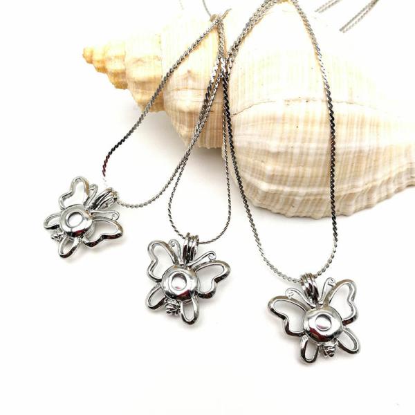 Fashion DIY Hollow Pearl Cage Pendant Jewelry Making Essential Oil Diffuser