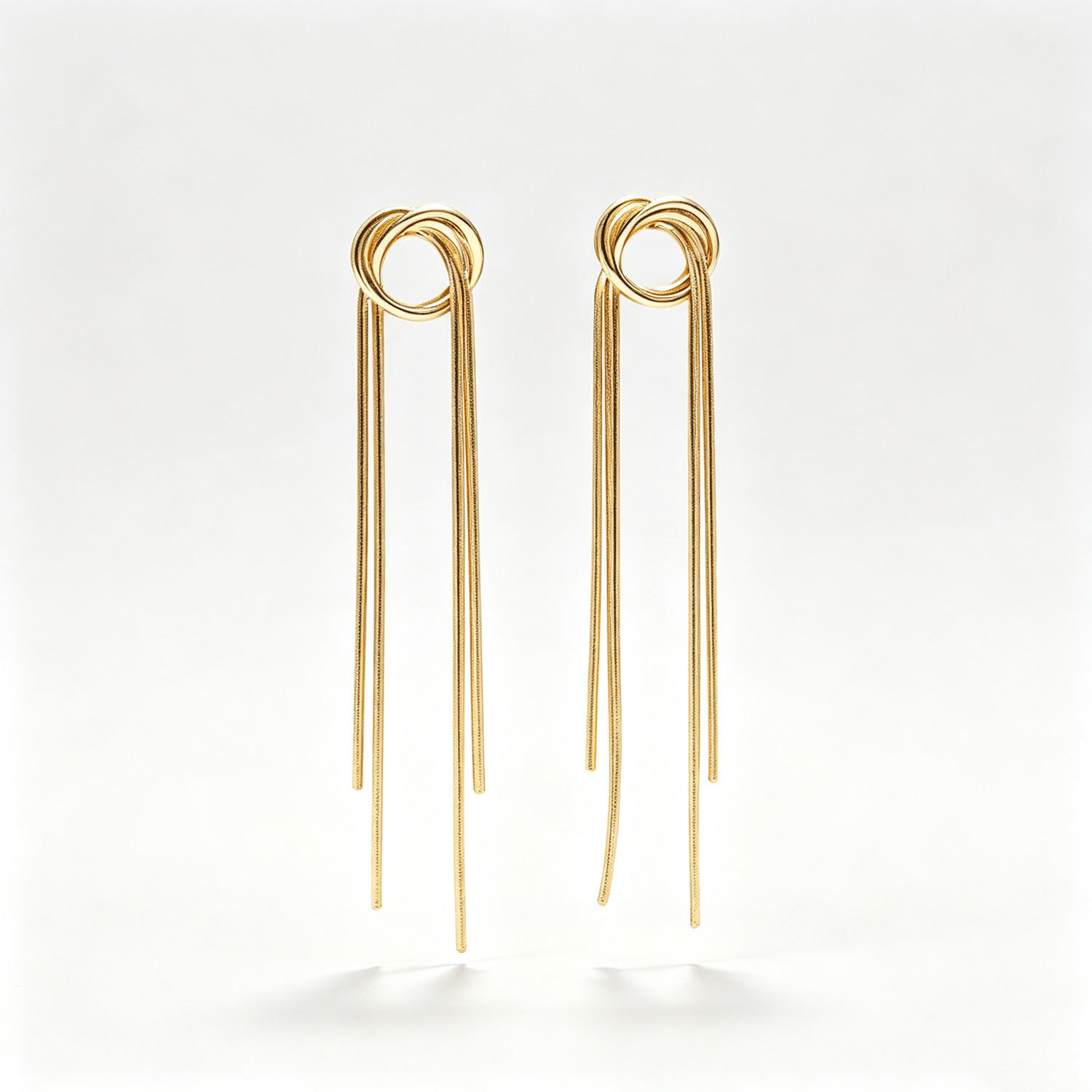 Long Tassels Fashion Jewellery Earrings Shiny Alloy For Women