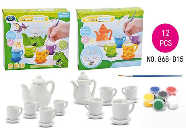 DIY Tea Set Ceramic Painting Kit Children's Play Toys / Educational Arts And Crafts