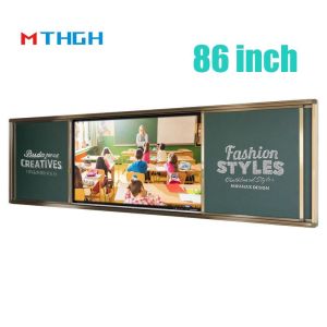 86 Inch Push Pull Digital Blackboard with Infrared 40 Touch Points and Magnetic Function for Education and Training