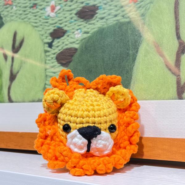 Milk Cotton Cute Lion Crochet DIY Kit Sete Artesanato Kit de Divertimento de tricô à mão