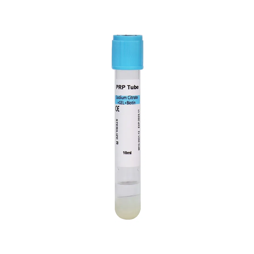 Siny Medical 10ml Sodium Citrate Gel Biotin Prp Tubes for Hair