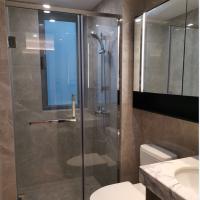 SGCC moderou portas de balanço articuladas de aço inoxidável do chuveiro do cerco de vidro do chuveiro